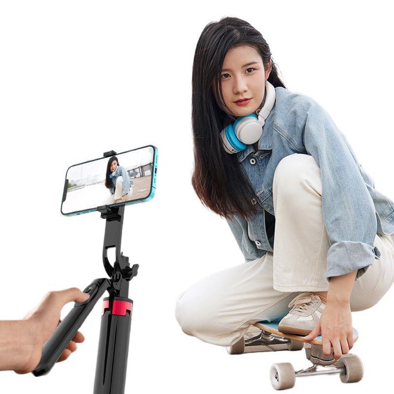 1.8m 360° Selfie Stick Tripod for Handheld & Floor Live Streaming