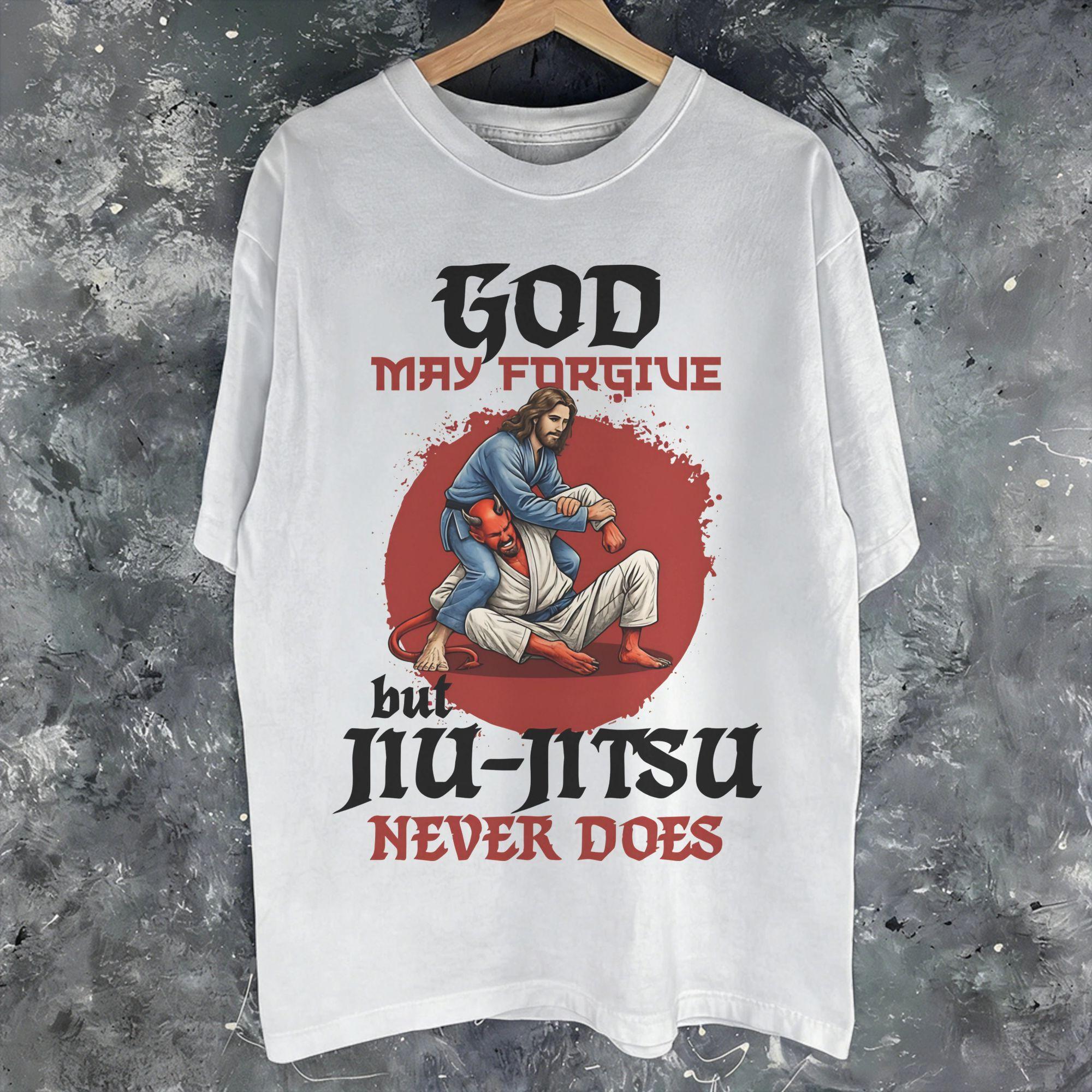 Jesus Has Your Back Jiu Jitsu Fashion T Shirts Unisex Women Pure Cotton Tee Shirt Clothing S