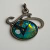 Natural Opal Pendant Quality 25 ct 925 Sterling Silver Oval Cut October Birthday Birthstone