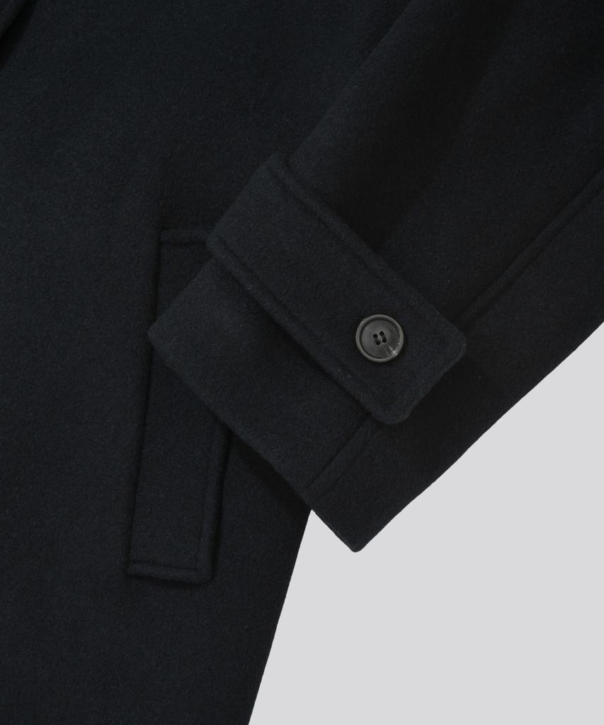 KIIMUIR [Drape Wool] (Women'S) Cashmere Blend Semi-Overfit Balmacaan Robe Coat_Navy