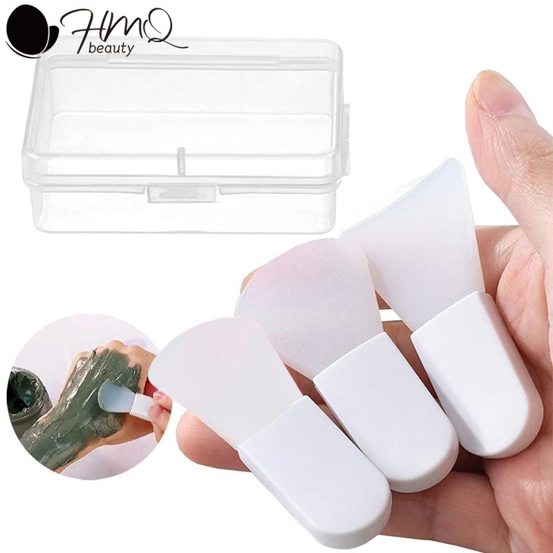 3Pcs Mini Face Mask Applicator Brushes Set Mud Cream Foundation Gel Spatula DIY Skin Care Brushes Portable Makeup Tools