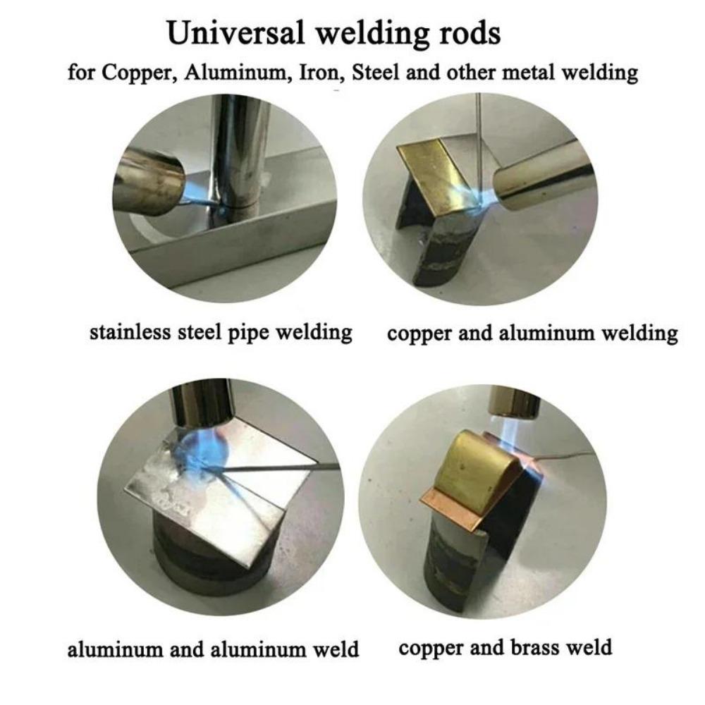 100/10PCS Aluminum Welding Rods Easy Melt Low Temperature Universal Silver Welding Cored Wire Solder Repair Holes Hand Tools