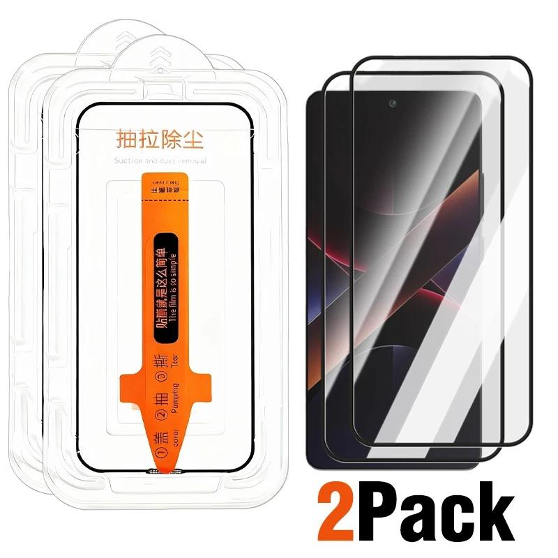 HD Tempered Glass For Honor X6 X7 X7B X8 X9 X9C Smart GT Pro Magic 7 4 Lite View 20 30 Easy Install Dust-proof Screen Protector