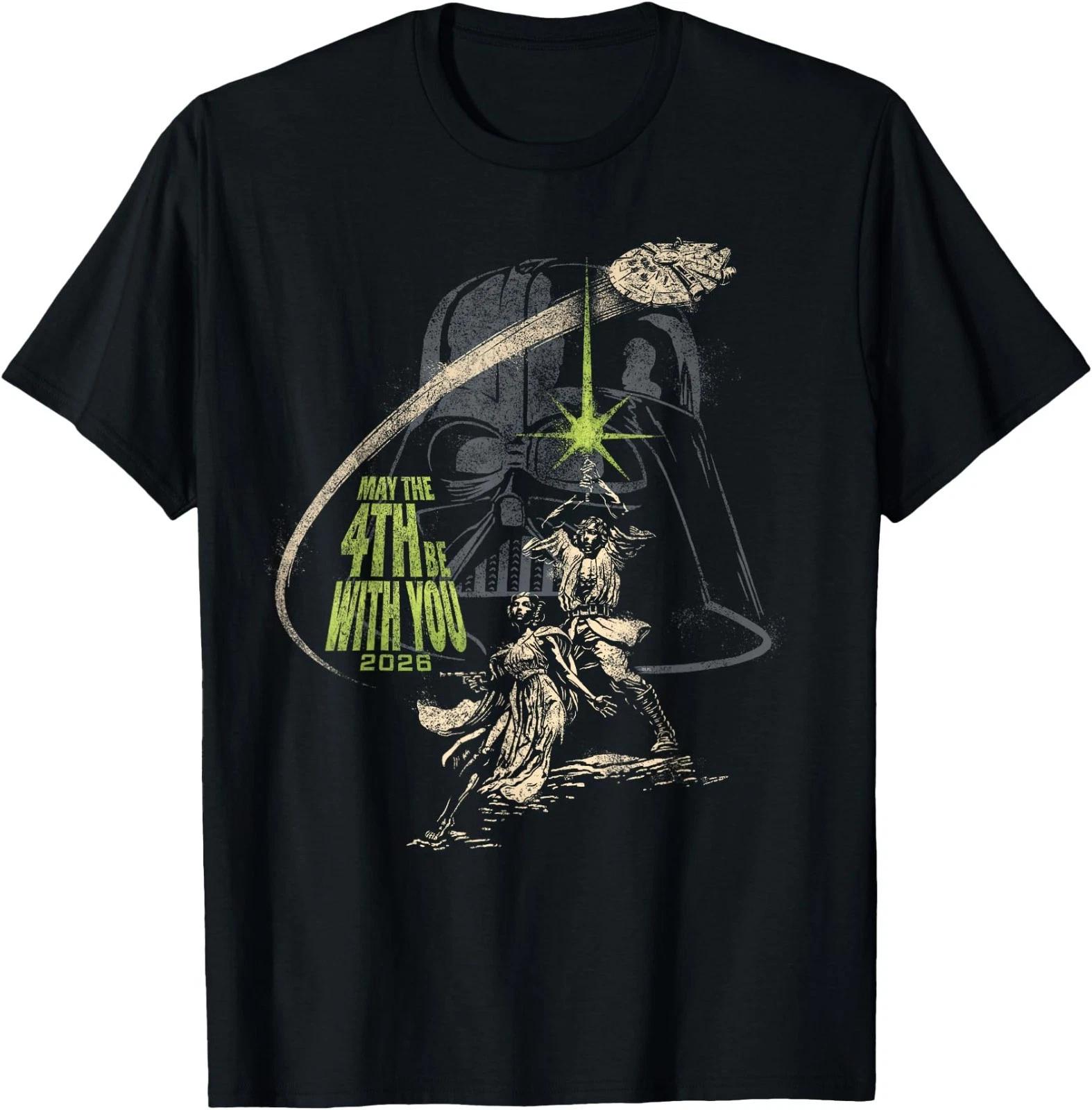 Star Wars May the 4th Be With You 2026 Vintage Distressed T-Shirt L