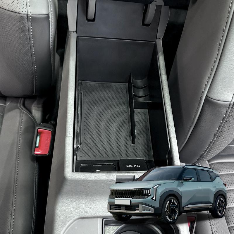 For KIA SELTOS SP3 2026 2027 LHD Half Curved Central Console Cup Holder Storage Box Car Interior Decor Tuning Accessories