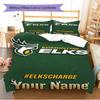 Name Custom Edmonton Elks Pattern Bedding Set Quilt Cover Pillowcase Home Decor Gift (1 * duvet cover + 2 * pillowcase, without core)
