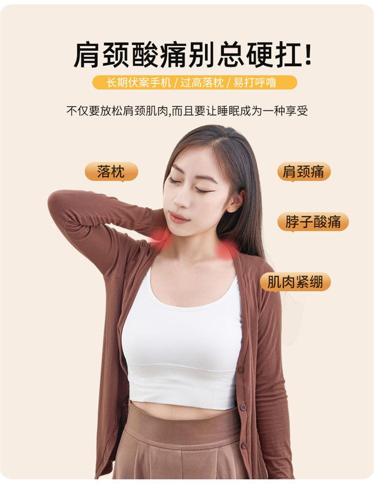 Cotton and Linen Neck Protection Helps Sleep, Short and Thin Cotton Fiber Composite Pillow Core Pillow