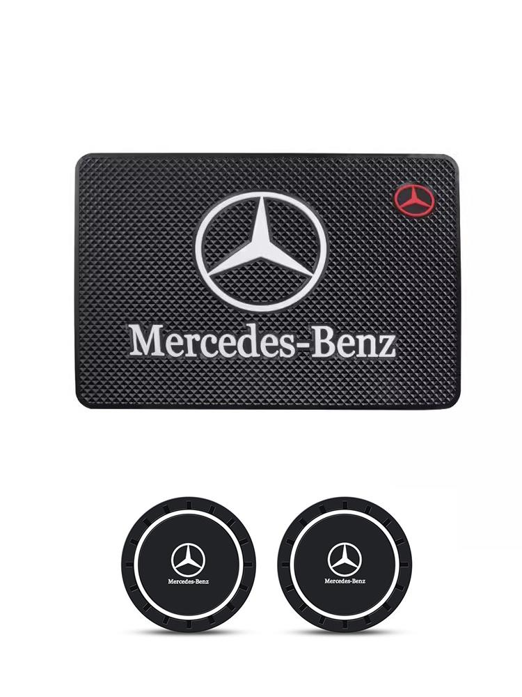 Car Dashboard Anti-slip Mat Auto Coaster Non-Slip Water Cup Drink Pad For Mercedes Benz W205 C300 W203 W206 W124 W126 W140 W168