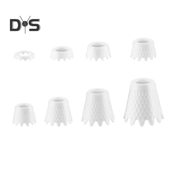 8Pcs Unbreakable Golf Tees Stable Structure Wear Resistant Unique Ripple Design Outdoor Indoor Golf Simulator Tees for Training