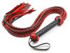 Martinet long Tigress 78cm Noir-Rouge - Correct Me - Fouets, Cravaches & Plumeaux