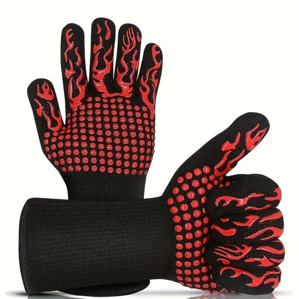 Universal Size Cooking Gloves, Heat-resistant and Non Slip Microwave Oven Baking Gloves