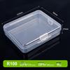 Clear PP Plastic Rectangular Storage Box with Lid for Jewelry, Ear Studs, or Fishing Accessories