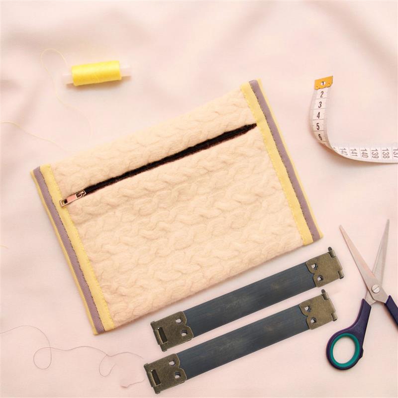 10PCS 10cm Metal Internal Flex Frames DIY Spring Clips Handbag Hinges Accessories for Coin Purse Clasp Bag Handbag - Dark Green