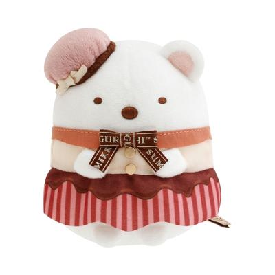 San-X Sumikko Gurashi "Chocolate Fair At Cafe Sumikko" Collectible Plush Toy Polar Bear MO97301 H110 X W100 X D90mm