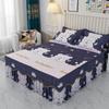 Flower Print Ruffled Bedding Set,Pillowcases Set/Bed Skirt Set,Bed Skirt*1 ,Pillowcases *2 (Size: Twin/Full/Queen/King)