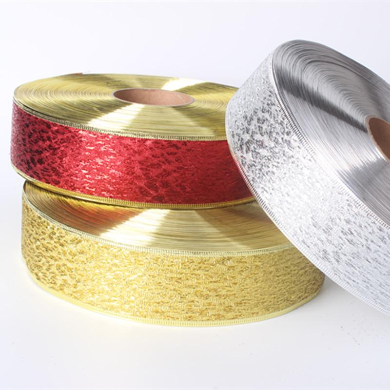 Style European Beautiful Polyester Christmas Ribbons For Luxurious Wrapping Gift
