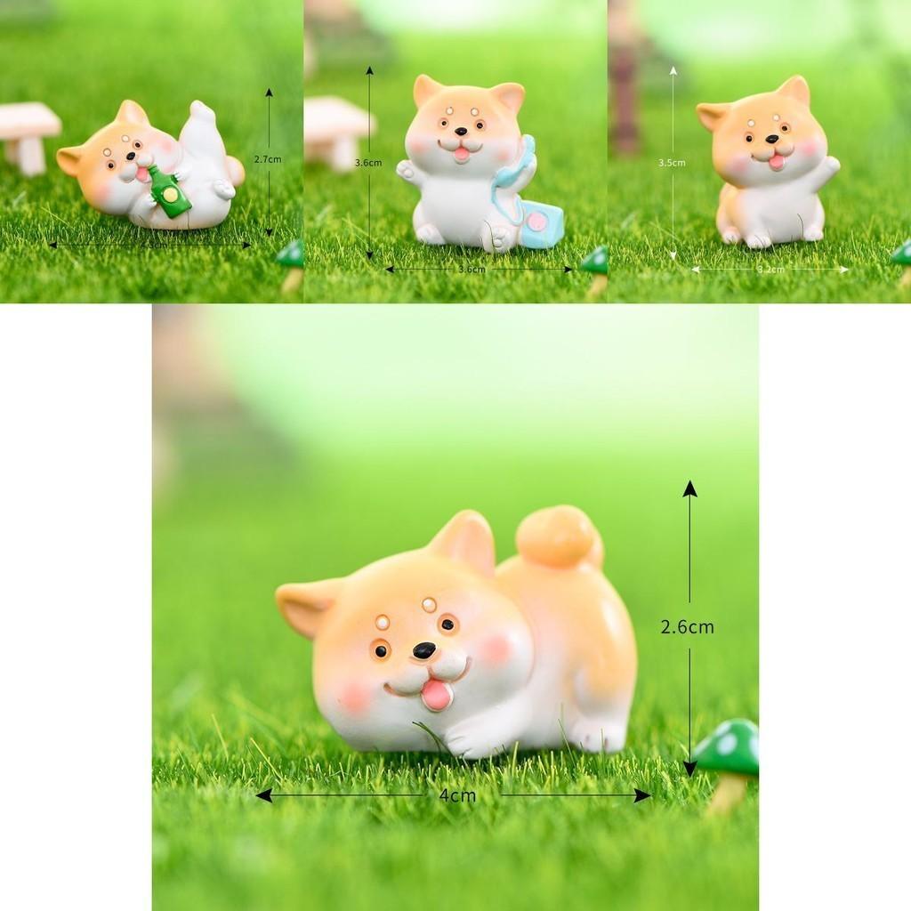 Cute Resin Akita Dog Miniature Creative Diy Decor Accessories For Desktop Or Car