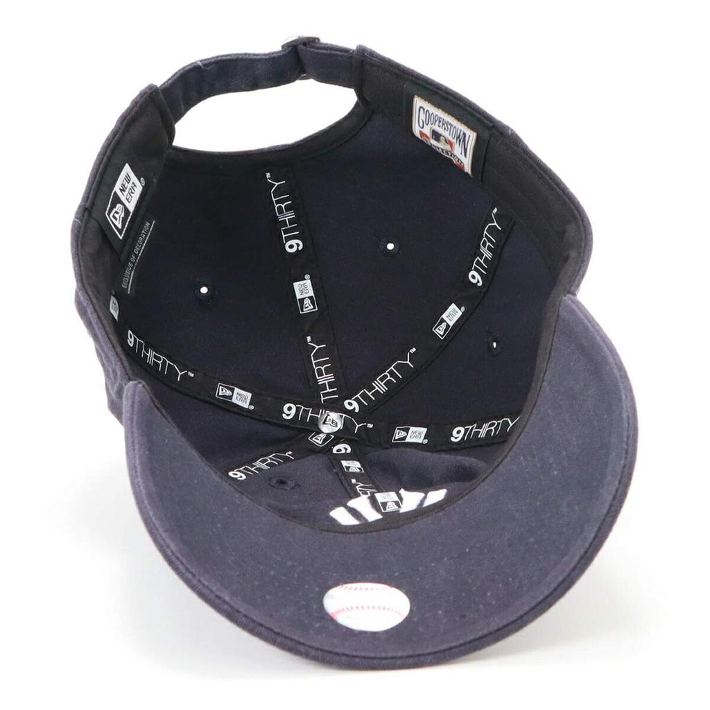 New Era 9THIRTY Cross Strap Washed Cotton Cooperstown New York Yankees 12489164 Navy White
