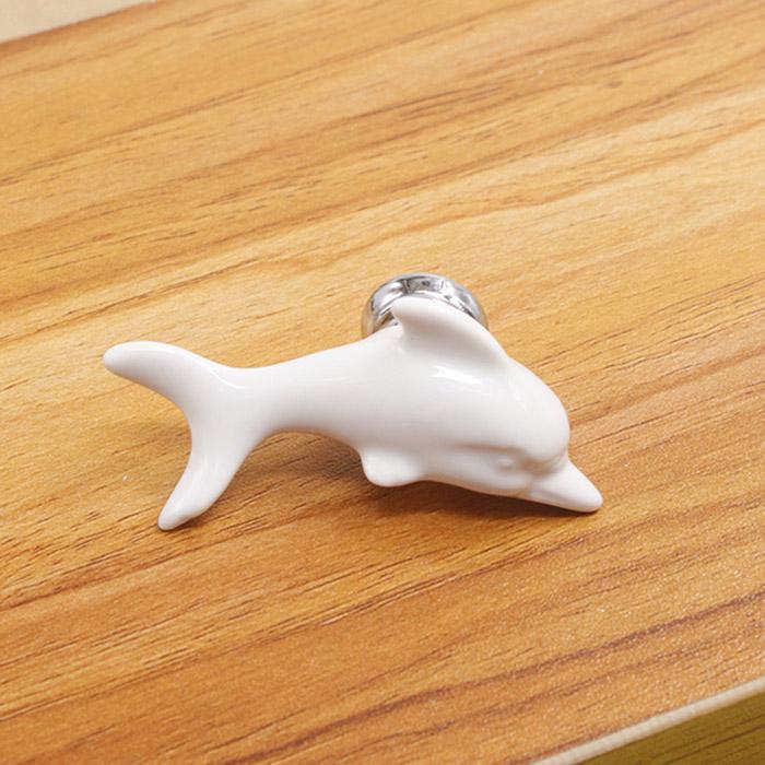 KAK Keramik Delfin Schubladengriffe 3D Cartoon Schrank Türgriffe Mode Kinder Schrankgriffe Zimmer Möbelgriff Hardware