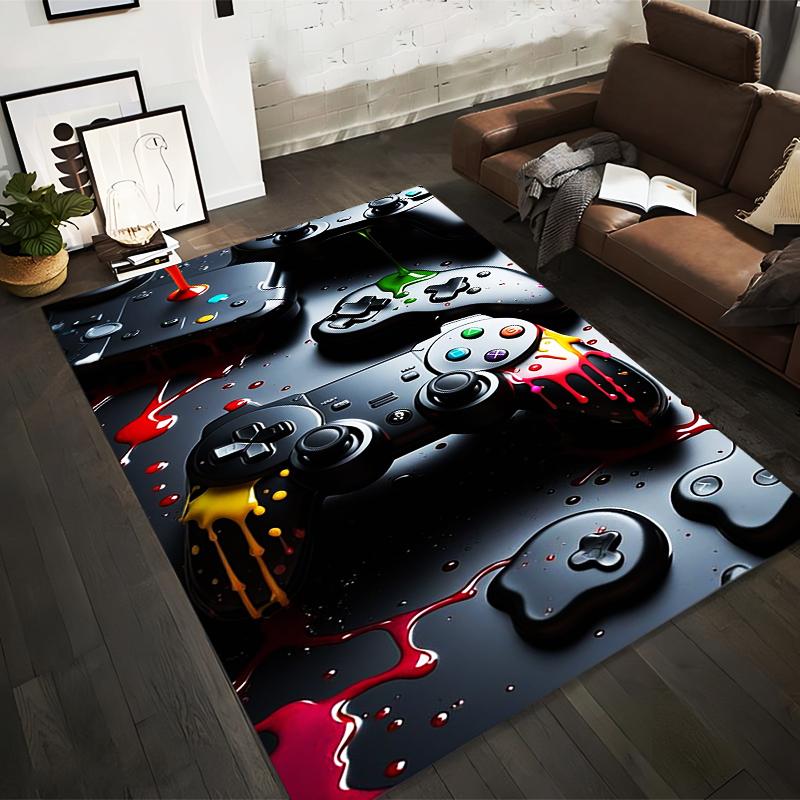 

Gaming Controller Design Carpet with Colorful Paint Splash Pattern Suitable for use as an anti-slip for living room bedroom sofas 40x60cm( 15x23in )