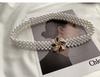 Elegant Elastic Waist Belt For Dresses Featuring Decorative Pearl And Rhinestone Accents