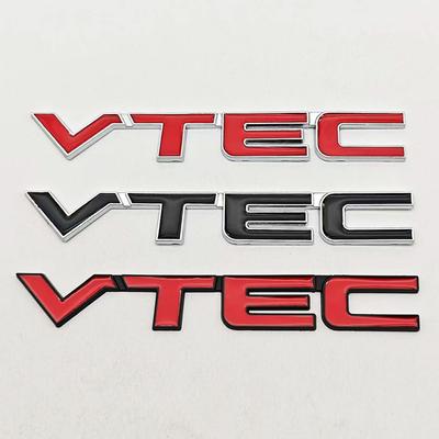 3D kovové logo pro styling auta VTEC odznak Přední mřížka Znak Zadní kufr Samolepka Pro Honda Civic Type R S SI Accord Fit CRV SUV GT6 mkdv9