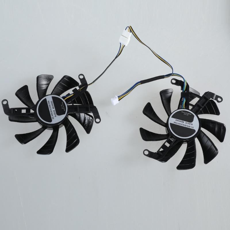 2Pcs 87mm/3.42in T129015SU 4Pin 12V VGA Fan Graphics Card Cooling Fan for RTX2060 2070 SUPER GTX1660 1660Ti Fan
