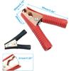 4 Pack 100A Insulated Alligator Clips - Metal Spring Loaded Battery Clamps for Automotive and Electrical Applications - Black & Red