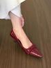 Huge good-looking~ Spring 2025 new versatile patent leather shallow mouth single shoes pointed thin heel bow high heels women