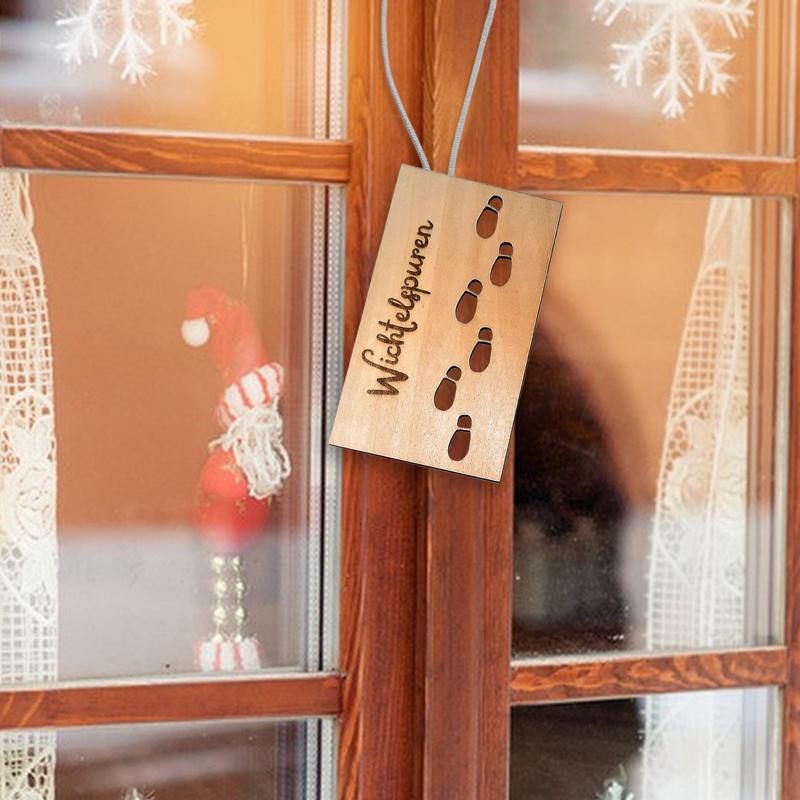 Gnome Footprint Template Wooden Footprint Stencils Christmas Gnome Shape Wooden Stencil Home Christmas Decoration Accessories