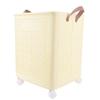 Foldable Laundry Basket with 4 Wheels Space Saving Portable Storage Hamper for Clothing Toys Home Sundries