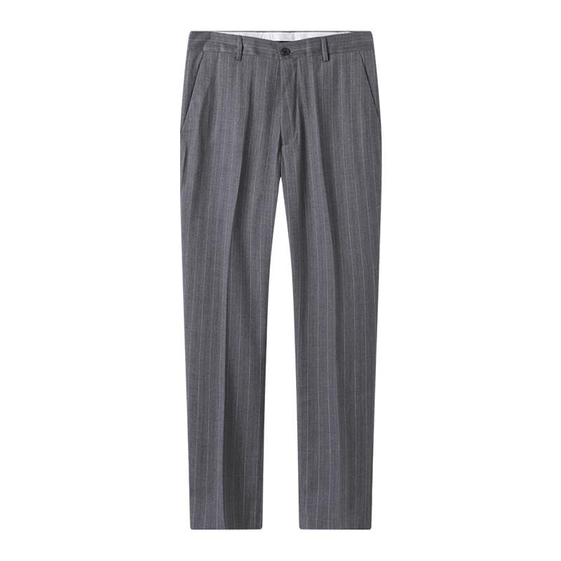 MONTAGUT Men's Lightweight Business Striped Straight-Leg Dress Pants