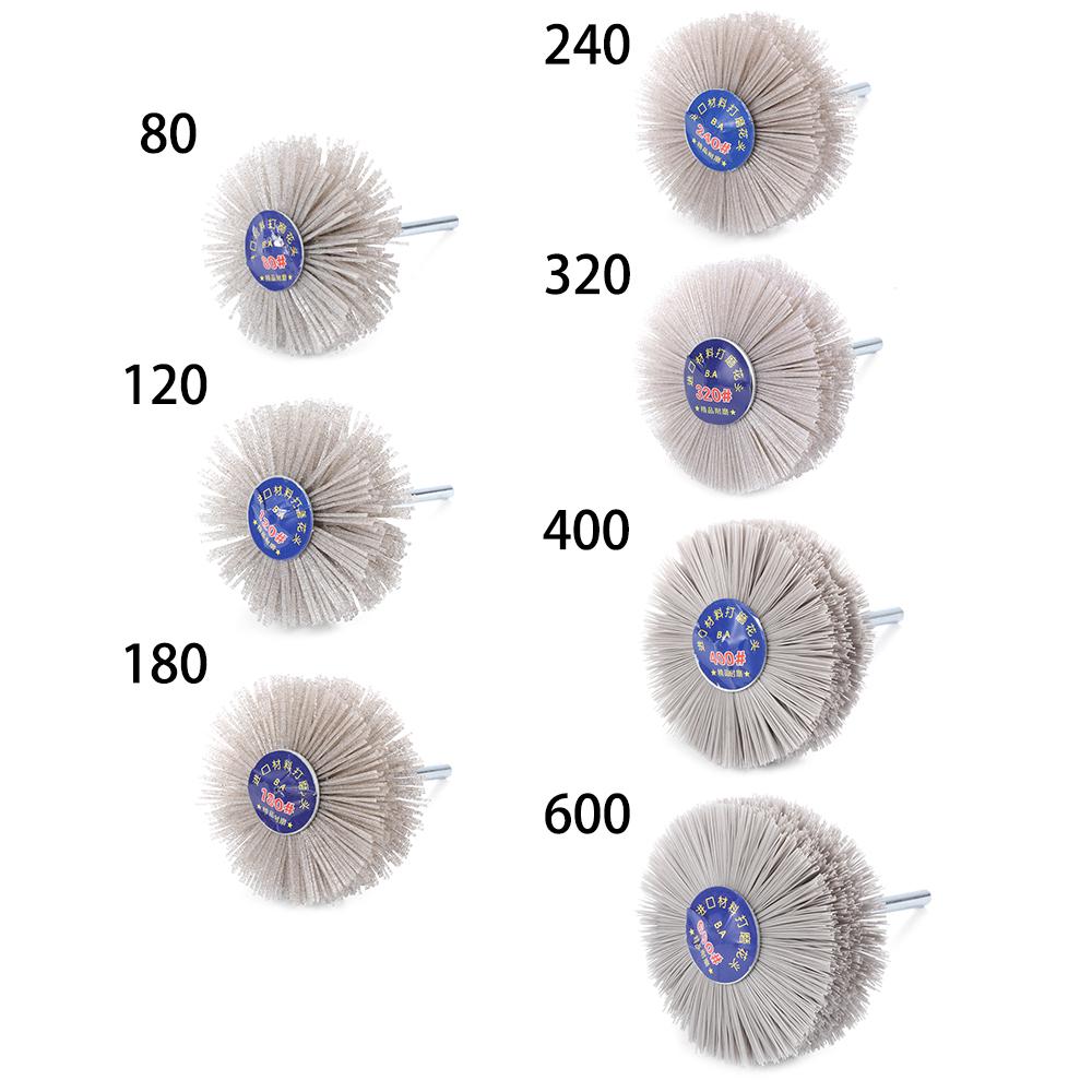 Schleifdraht-Schleifblütenkopf Schleif-Nylonradbürste Holzbearbeitungs-Polierbürste Tischschleifer