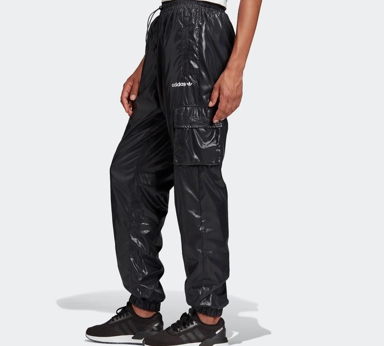 adidas Originální Pletené Tepláky Dámské Černé Středně Volné Rovné Kalhoty GC8755