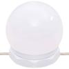 Makeup Table with LED Lights High Gloss White 74.5 x 40 x 141 cm