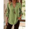 Casual V Neck Large Size Loose Women Blouse Fashion Elegant Tops Pocket Short Sleeve Simple Office Shirts Spring Solid Color Cothing