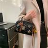 Rhombus Embroidery Thread Pillow Bag Women's New Fashion Texture Handbag Shoulder Messenger Bag