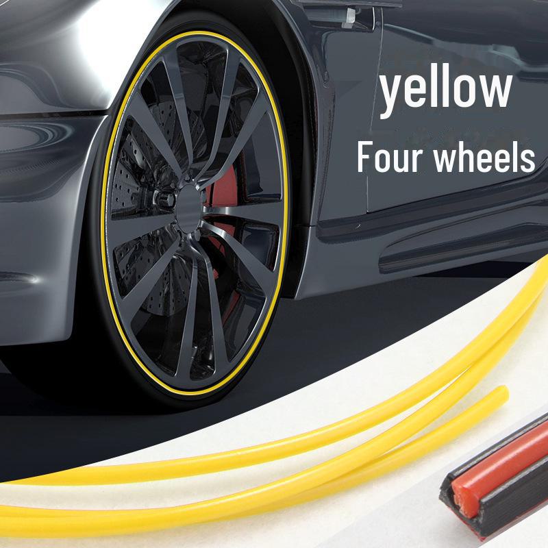 

Защитное кольцо для ступицы колеса автомобиля, предотвращающее столкновение жёлтый