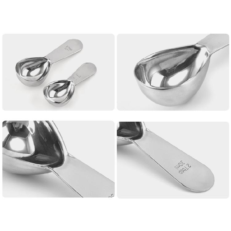 1 Coffee Scoop Stainless Steel 15/30ml Coffee Spoons Tablespoon Measuring Spoons Comfortable  Grip  with Short Hand