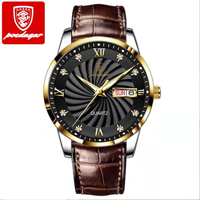 Men Watches Dropshipping 827 Quartz Genuine Leather Strap Minimalist Ultra Thin Wrist Watches Waterproof High Quality Quartz Watch
