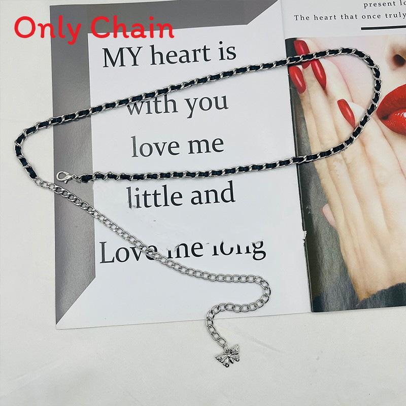 Metal Butterfly Waist Chain Jewelry For Women With Hook Closure Summer Accessory