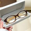 Small Oval Frame Plain Glasses Fashion  Anti-blue Light Decorative Glasses Ultra-light and Comfortable Women's Grade Glasses