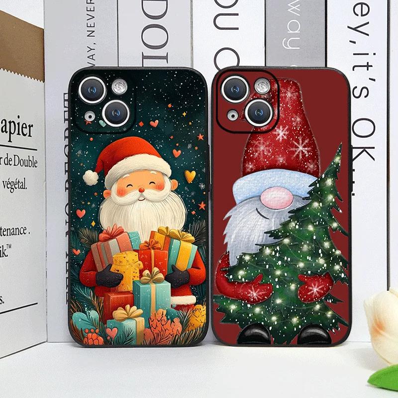 Merry Christmas Tree Santa Claus Pattern Phone Case For IPhone 17 16 15 14 13 12 11 Pro Max XS XR X 7 8 Plus 17 Air 16E Cover