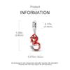 Original Charms Copper Dreamy Oriental Red Dragon Beads Fit Charms Plata Bracelets For Women Jewelry Making Diy Gifts