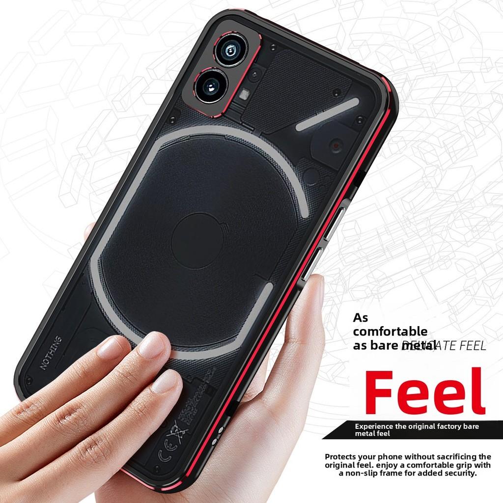 For Nothing Phone2 Metal Frame Protective Case With Shockproof And Heat Dissipation For Stylish Phone Accessories