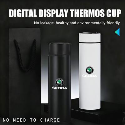 AAAJG1 For Smart Thermo Mug Filter Coffee Drink Flask Temperature Display Cup Kamiq MK3 Roomster Rapid Kodiaq Karoq Fabia Enyaq