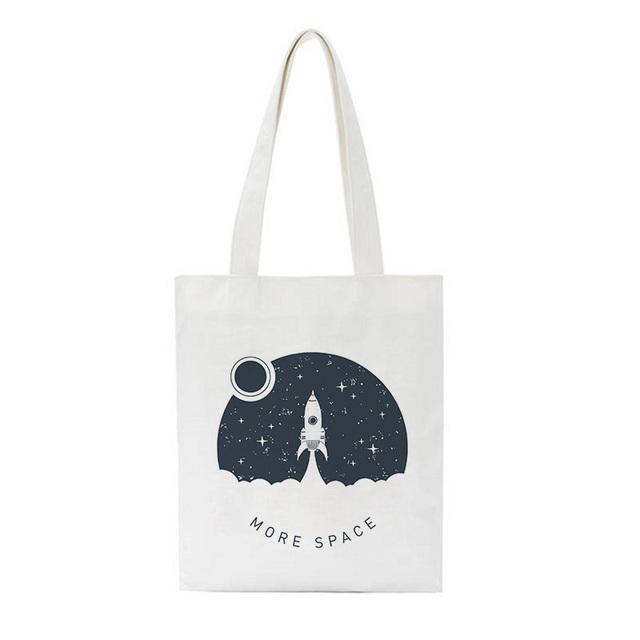 Hot Air Balloon Whale Cute Print Shoulder Bags Star Harajuku Shopping Bag Large Capacity Street Shoot Handbag Women Bag Wallet