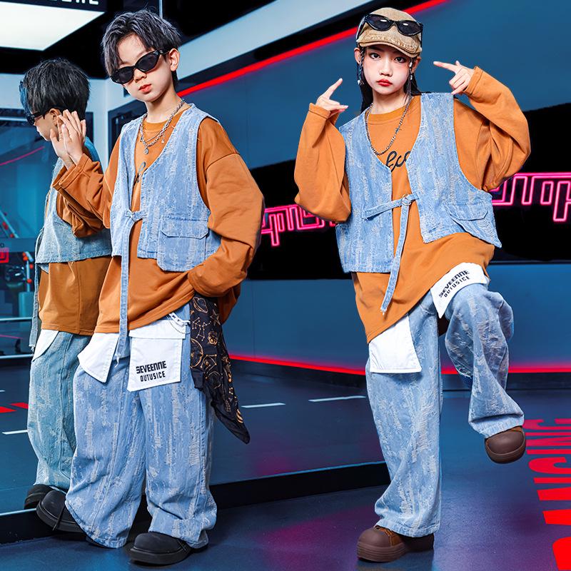 Children's Hip-Hop Fashion: Boys' and Girls' Trendy Streetwear Shirts & Jackets