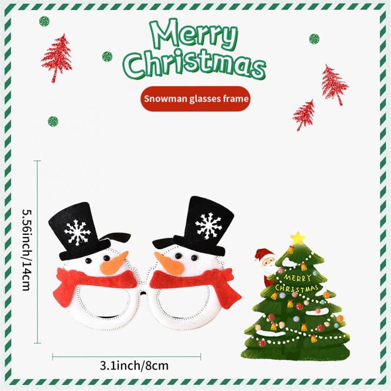 Christmas Decorations,Christmas Glasses for Children,Christmas Ornaments 2024,Santa Claus,Snowman Antlers Glasses Frames