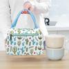 Portable Insulated Lunch Bag Work School Cute Girls Casual Cartoon Animal Striped Waterproof Canvas Insulated Lunch Bag